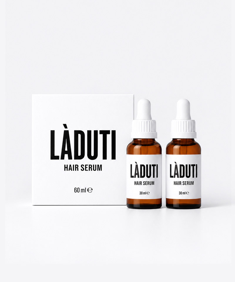 Laduti Hair Serum: doosje en twee flesjes van 30 ml