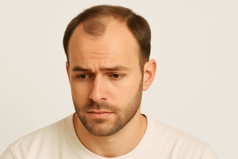 Receding hairline