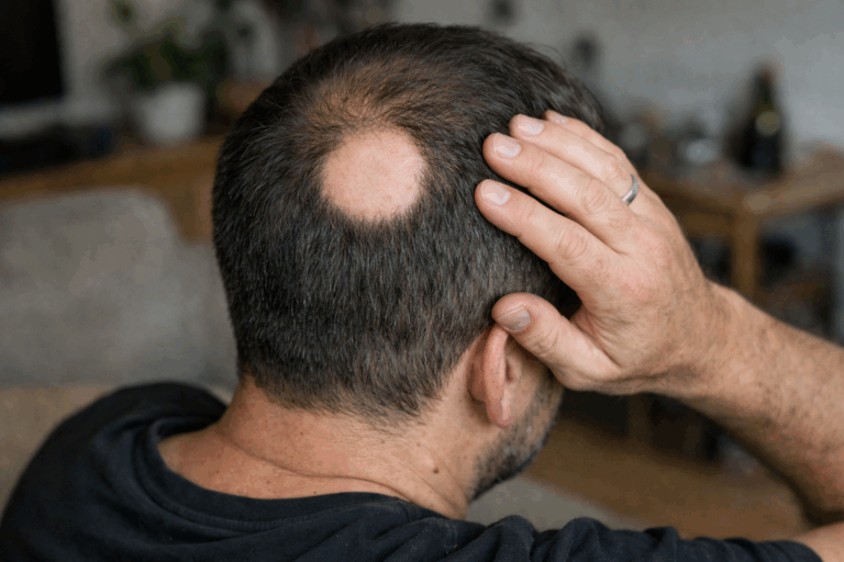 Okrągłe wypadanie włosów